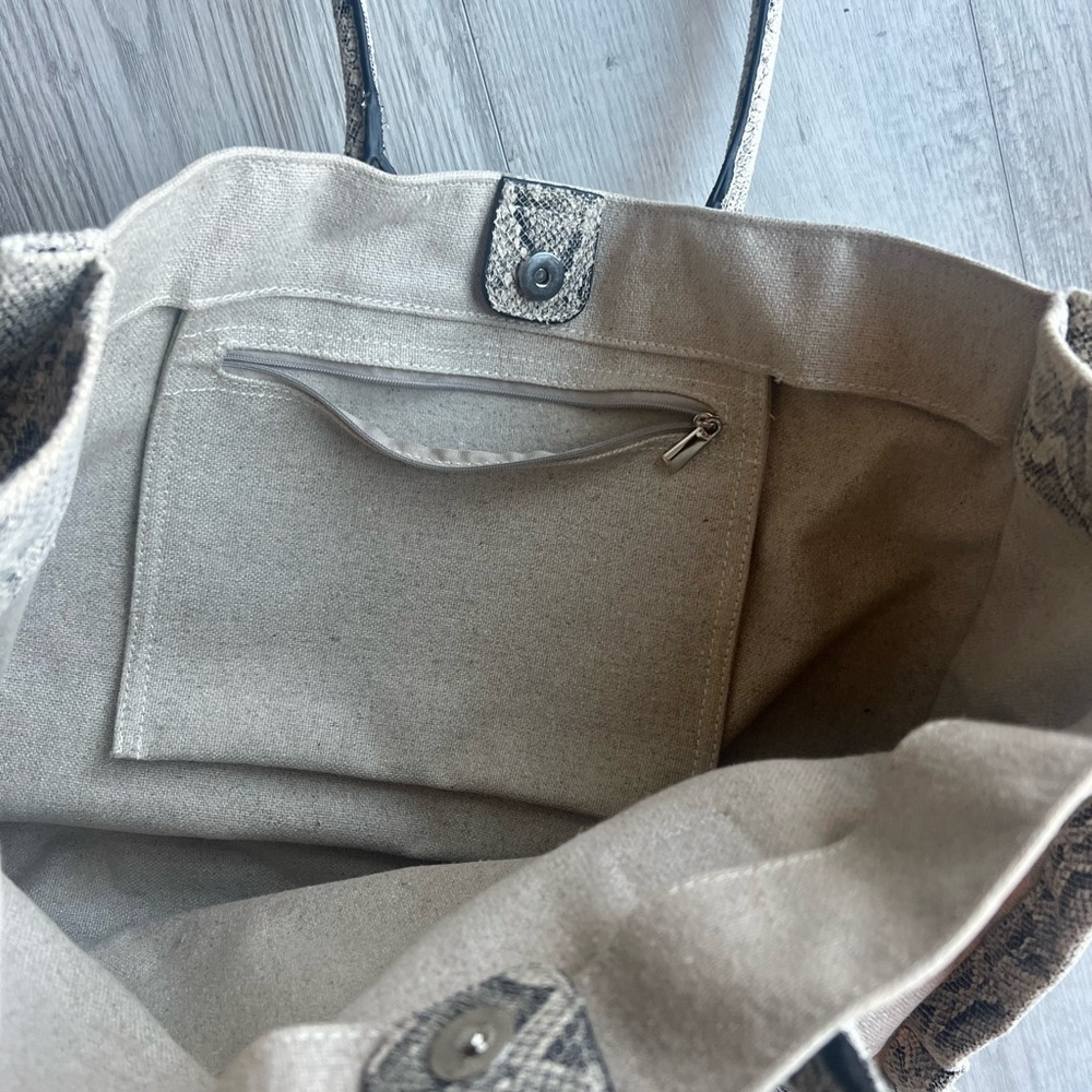 Snakeskin work tote bag - Picture 3 of 7